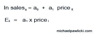 elasticity-from-regression-semi log model